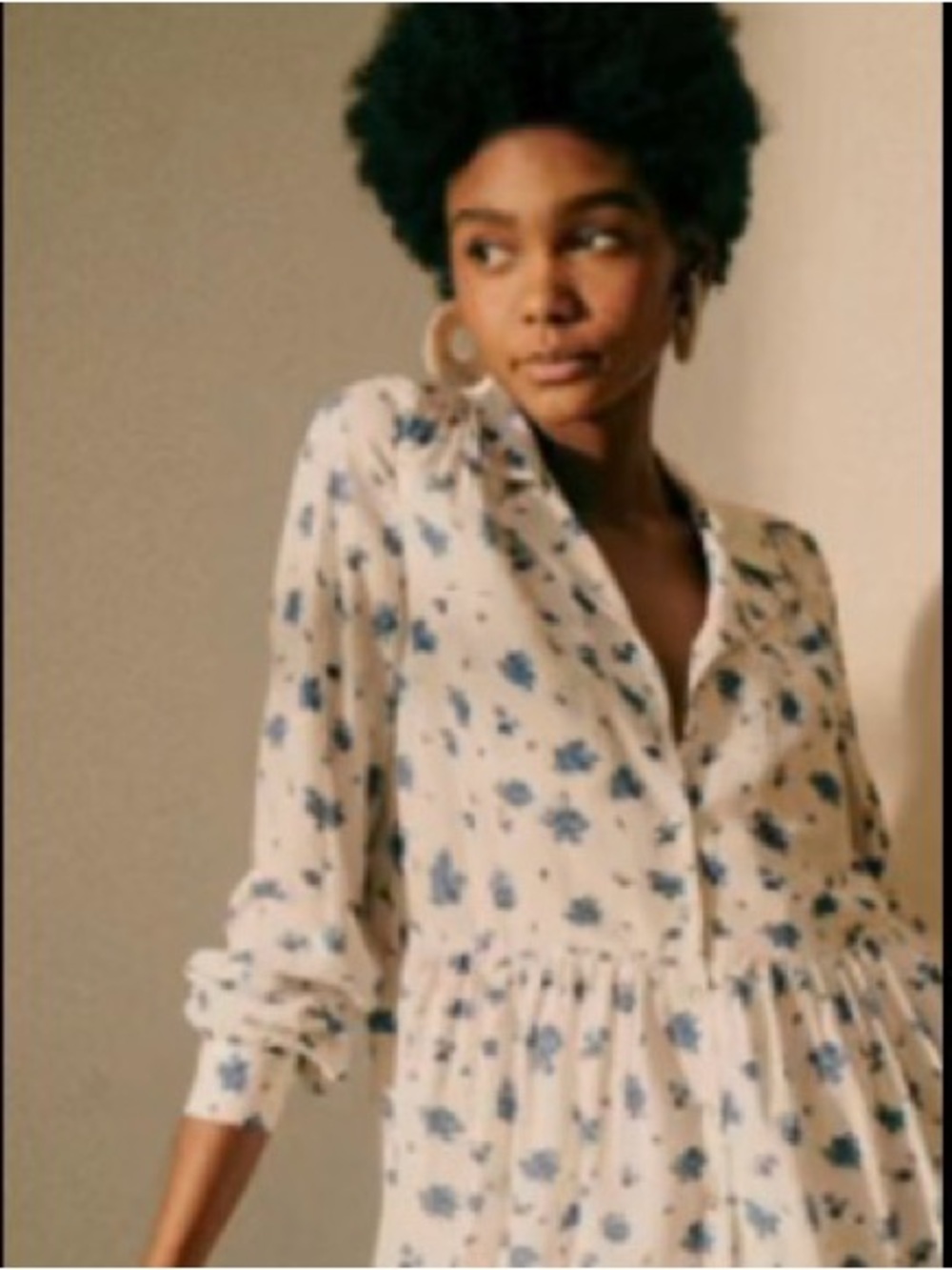Sezane Aurora Dress Roses Bleues - Size 36
